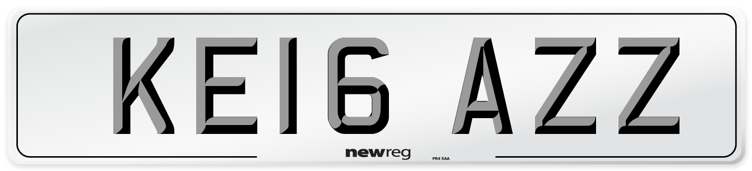 KE16 AZZ Number Plate from New Reg